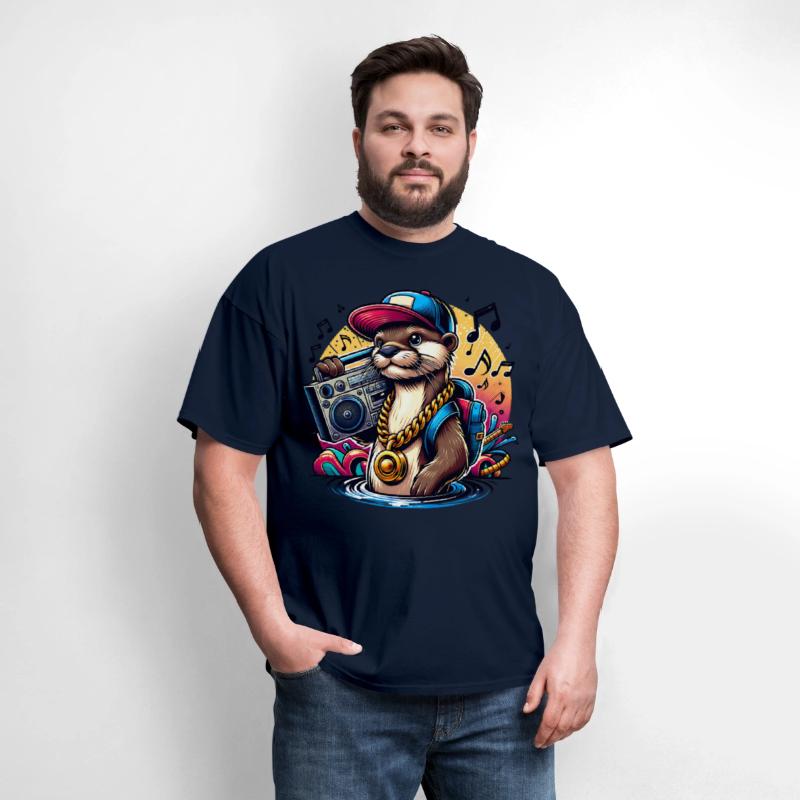 Hip Hop Otter with Boombox Vibes
