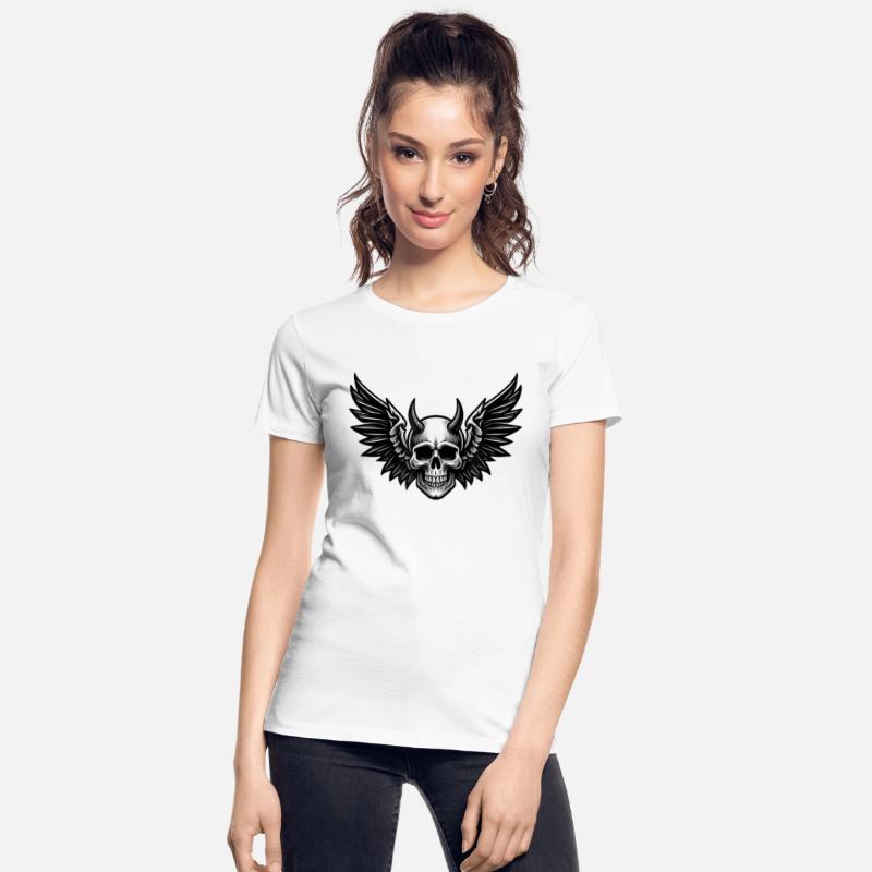Horned Skull with Wings