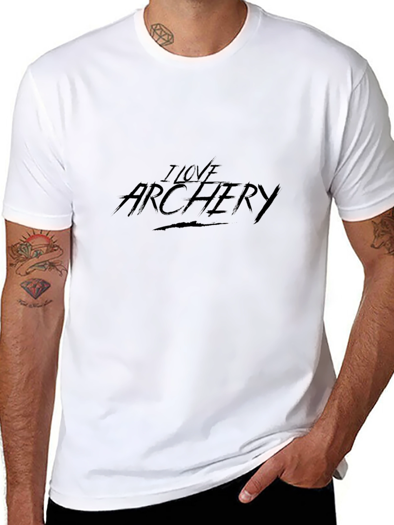 I Love Archery Black T-Shirt