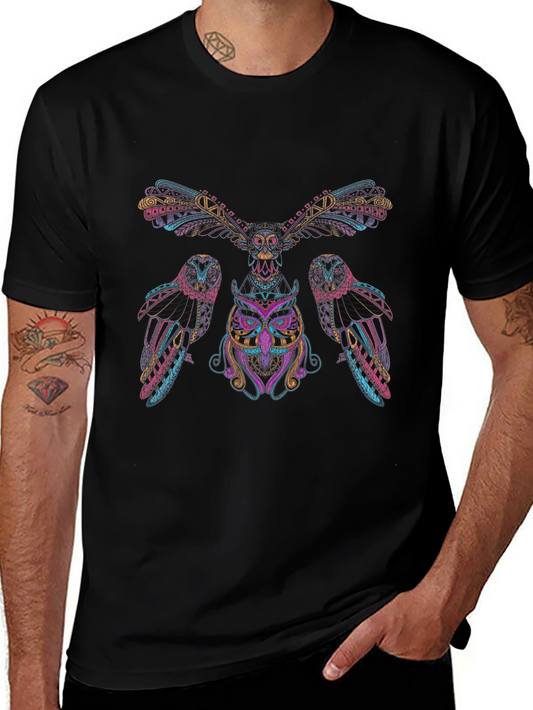 Psychedelic Owl T-Shirt - Vivid Graphic Tee