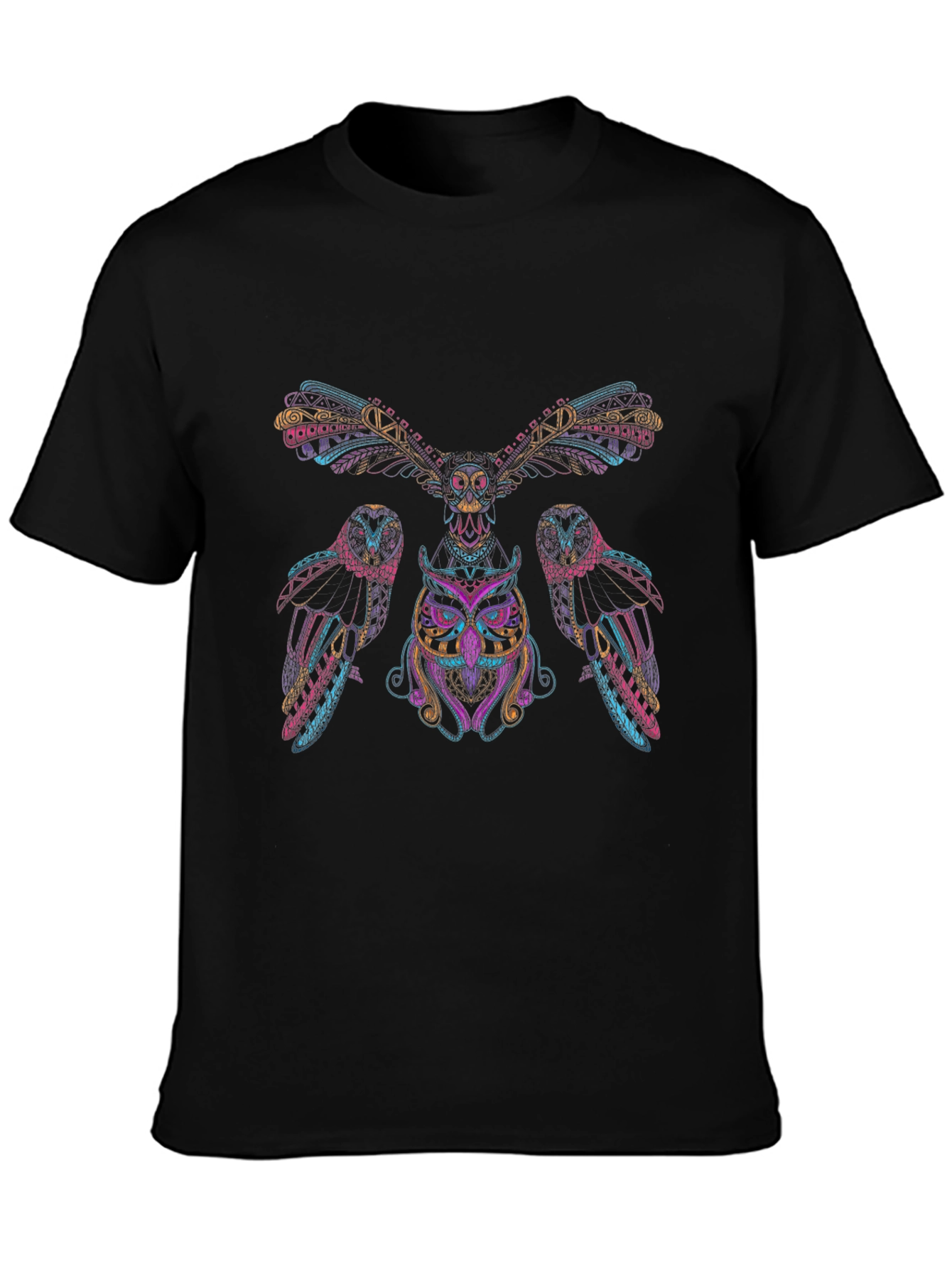 Psychedelic Owl T-Shirt - Vivid Graphic Tee