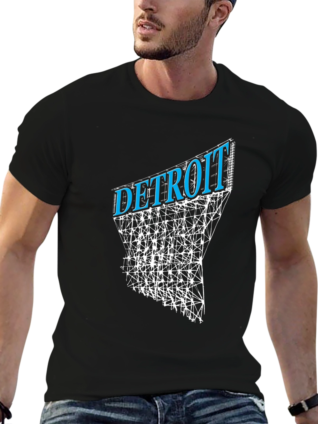 Detroit Graphic Tee - Urban Style Black T-Shirt