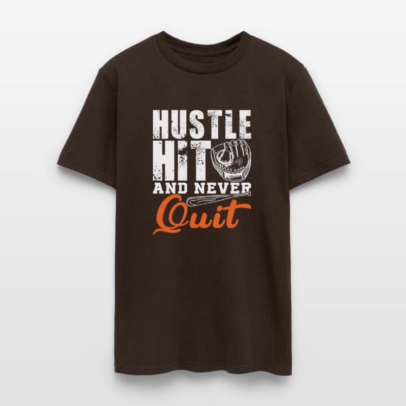 Hustle Hit and Never Quit Baseball Softball Gift