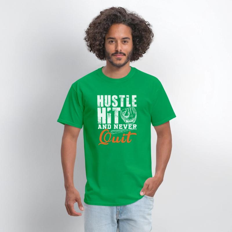 Hustle Hit and Never Quit Baseball Softball Gift