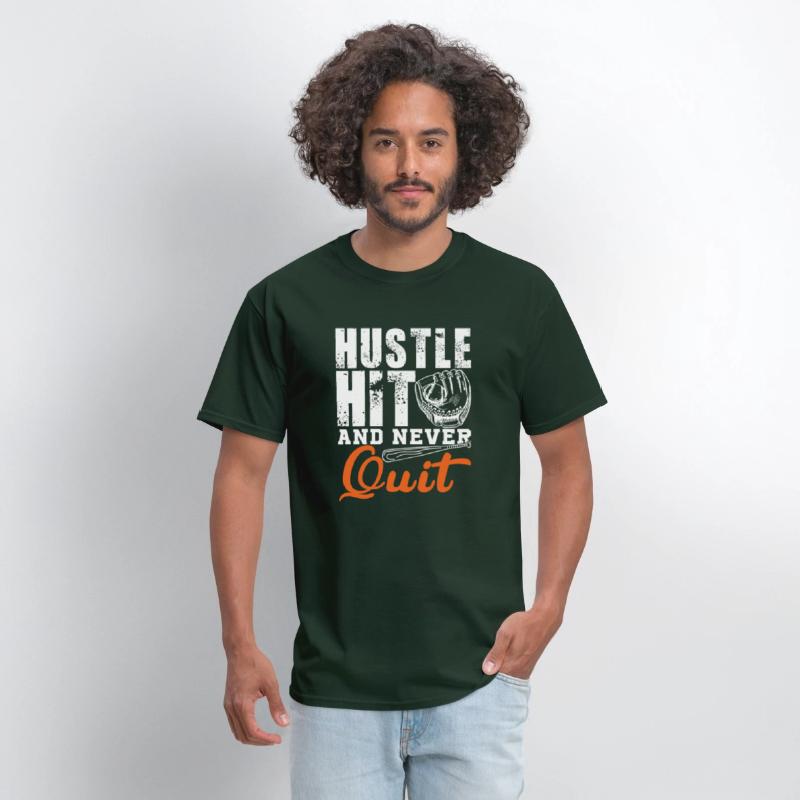 Hustle Hit and Never Quit Baseball Softball Gift