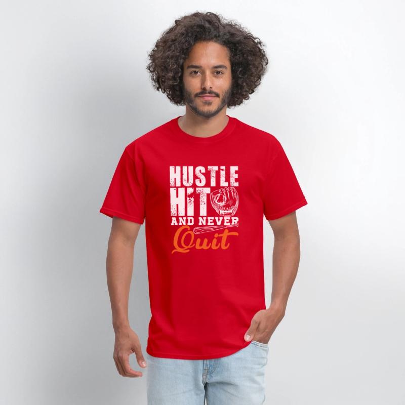 Hustle Hit and Never Quit Baseball Softball Gift