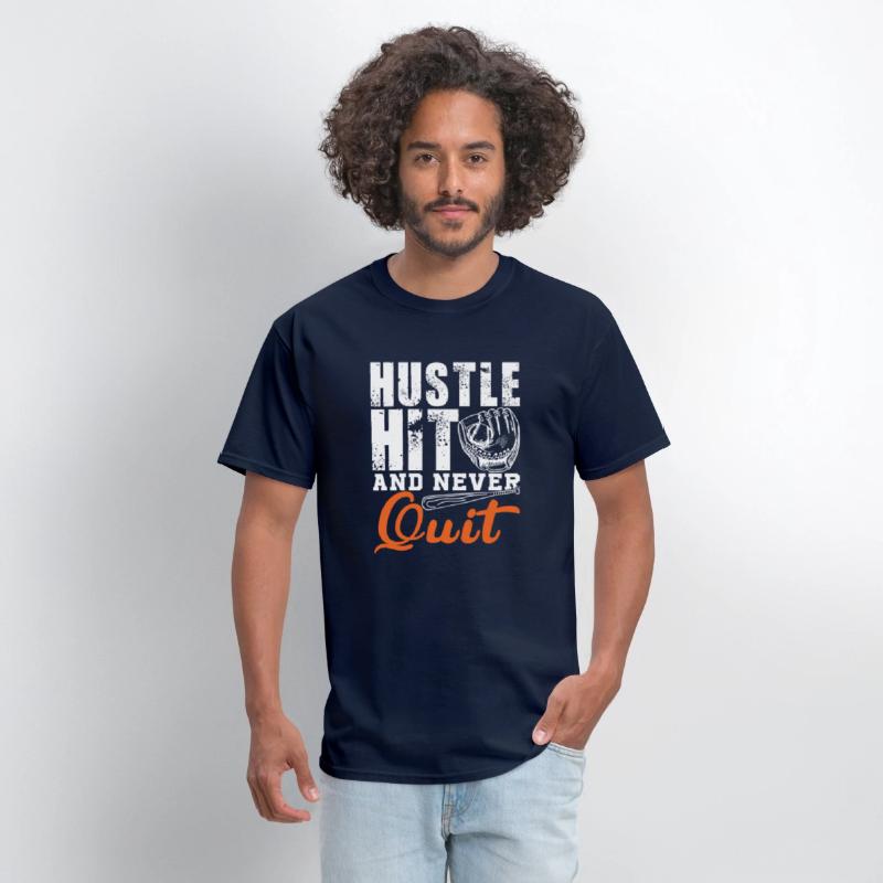 Hustle Hit and Never Quit Baseball Softball Gift