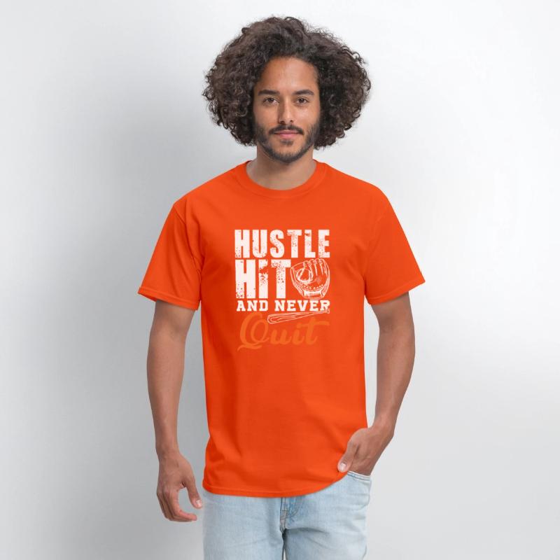 Hustle Hit and Never Quit Baseball Softball Gift