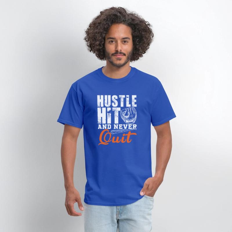 Hustle Hit and Never Quit Baseball Softball Gift