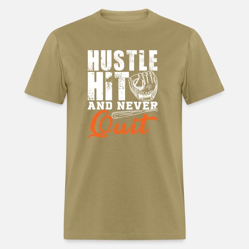 Hustle Hit and Never Quit Baseball Softball Gift