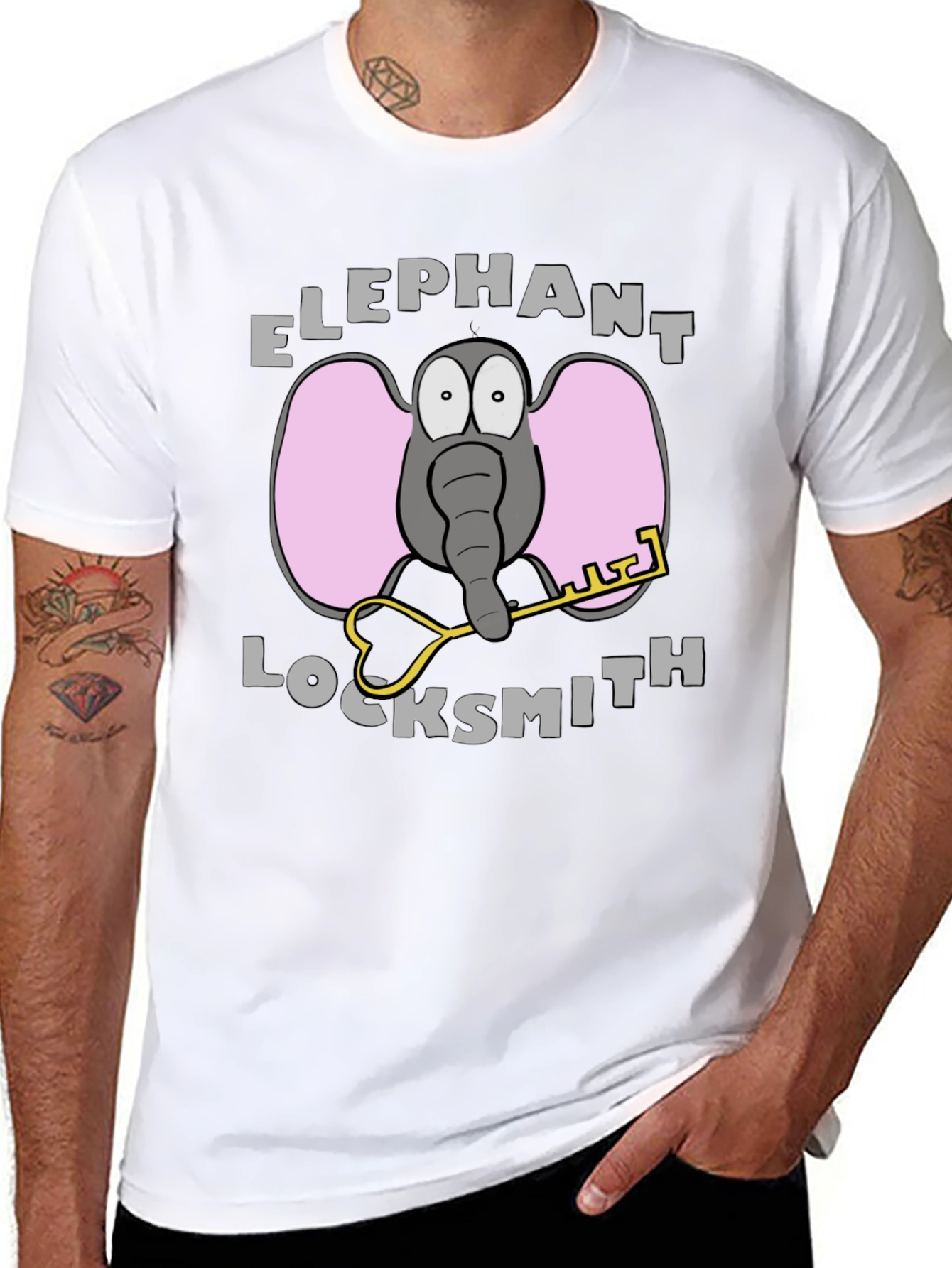 Elephant Locksmith Graphic T-Shirt