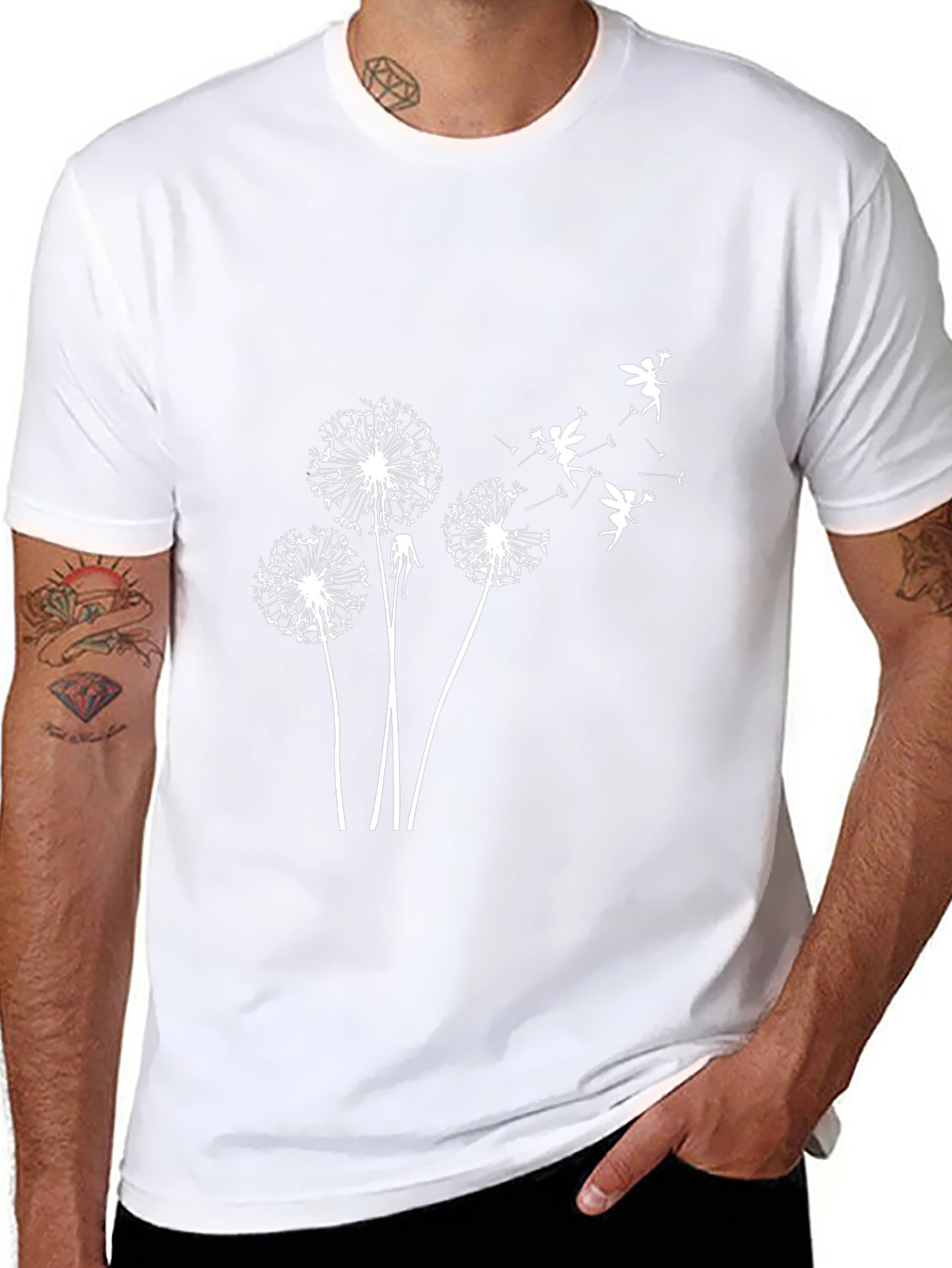 Dandelion Fairy Black Graphic Tee