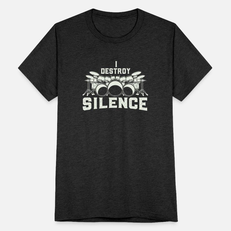 I Destroy Silence Drummer Band Music Beat Drum