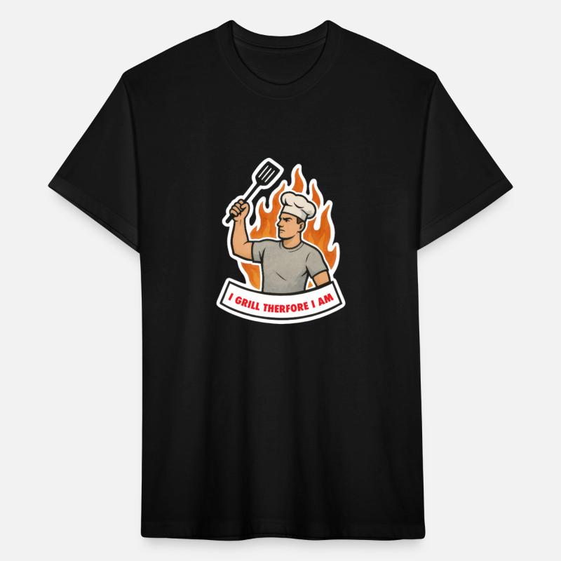 I GRILL THEREFORE I AM funny for dad husband