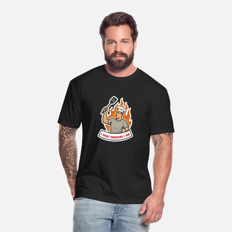 I GRILL THEREFORE I AM funny for dad husband