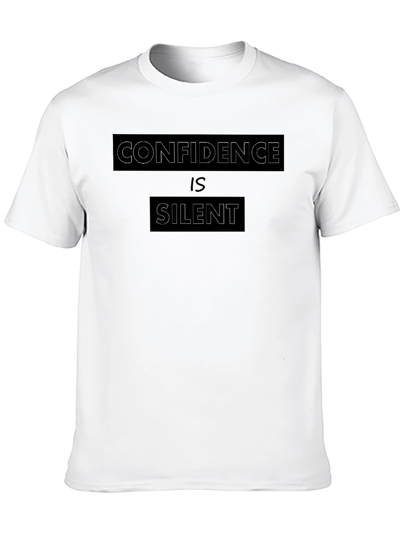 Confidence is Silent Black Tee