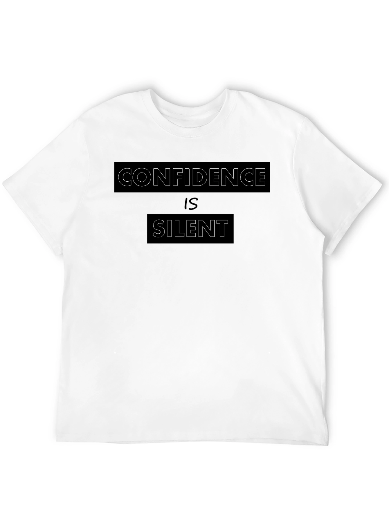 Confidence is Silent Black Tee