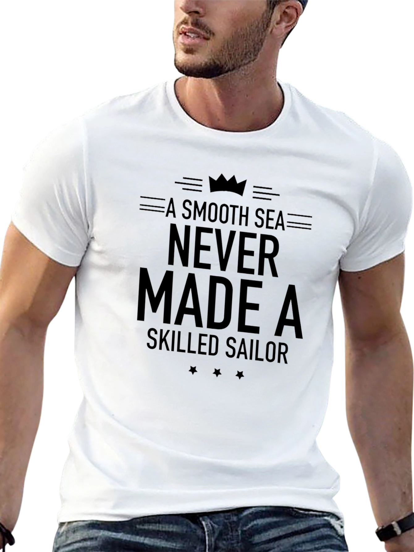 A Smooth Sea T-Shirt - Skilled Sailor Design