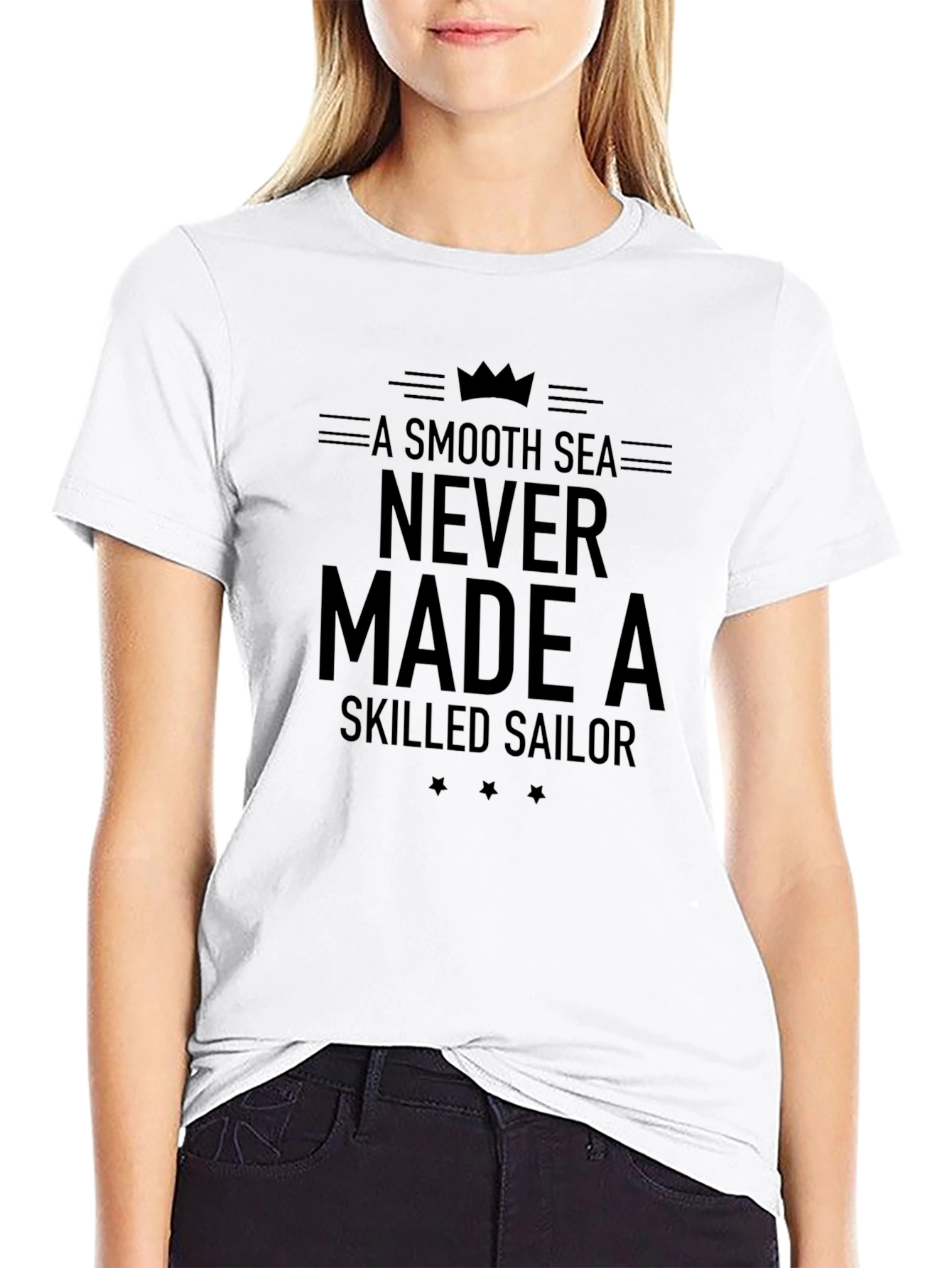 A Smooth Sea T-Shirt - Skilled Sailor Design
