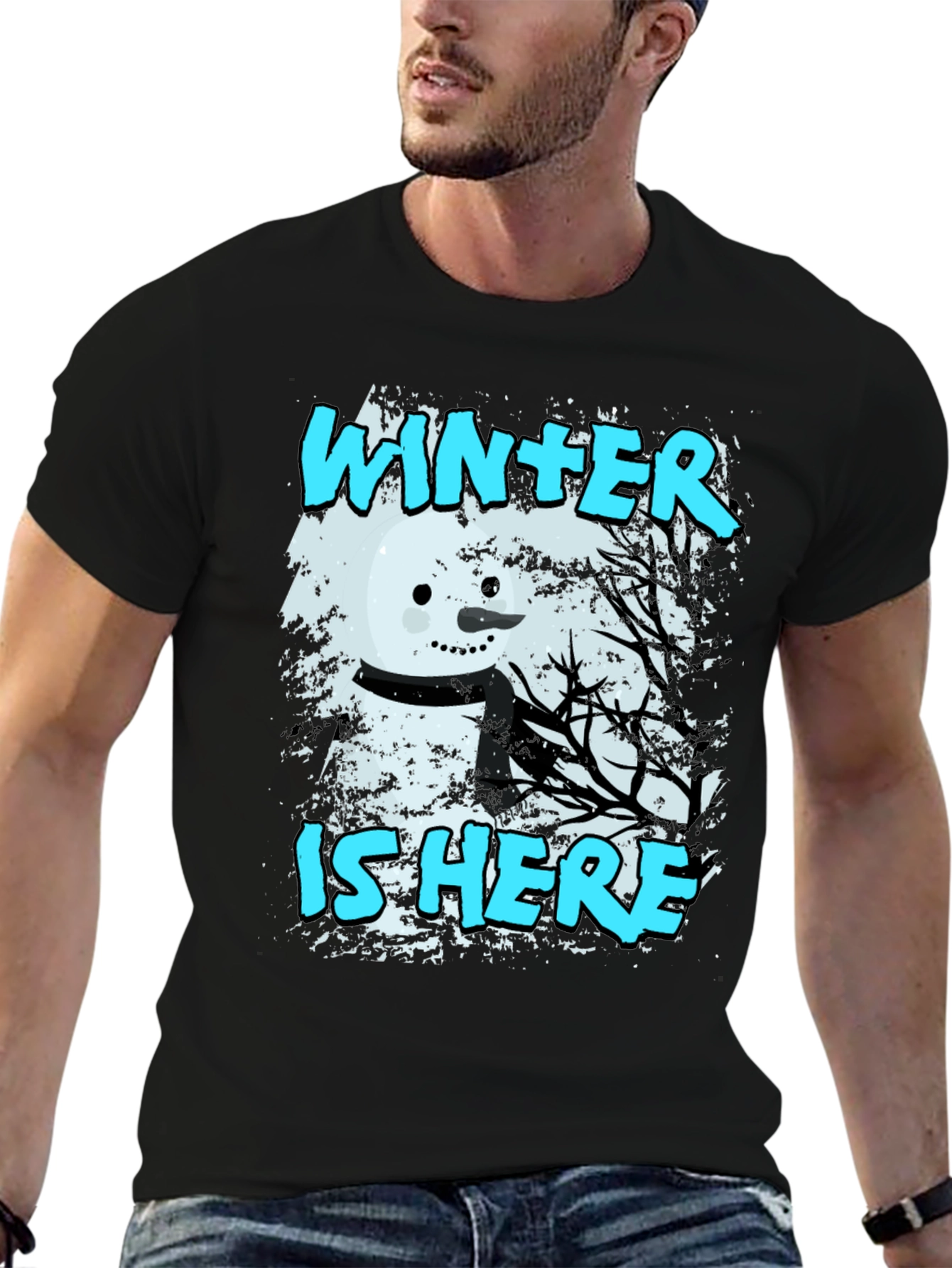 Winter is Here Snowman Graphic Tee
