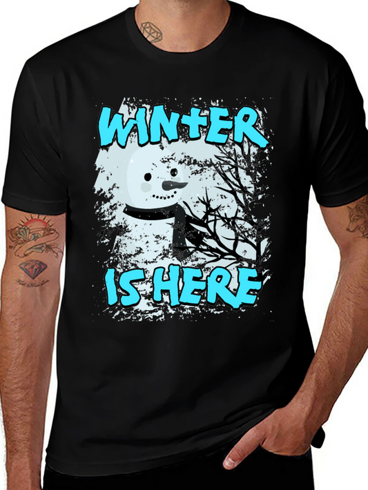 Winter is Here Snowman Graphic Tee