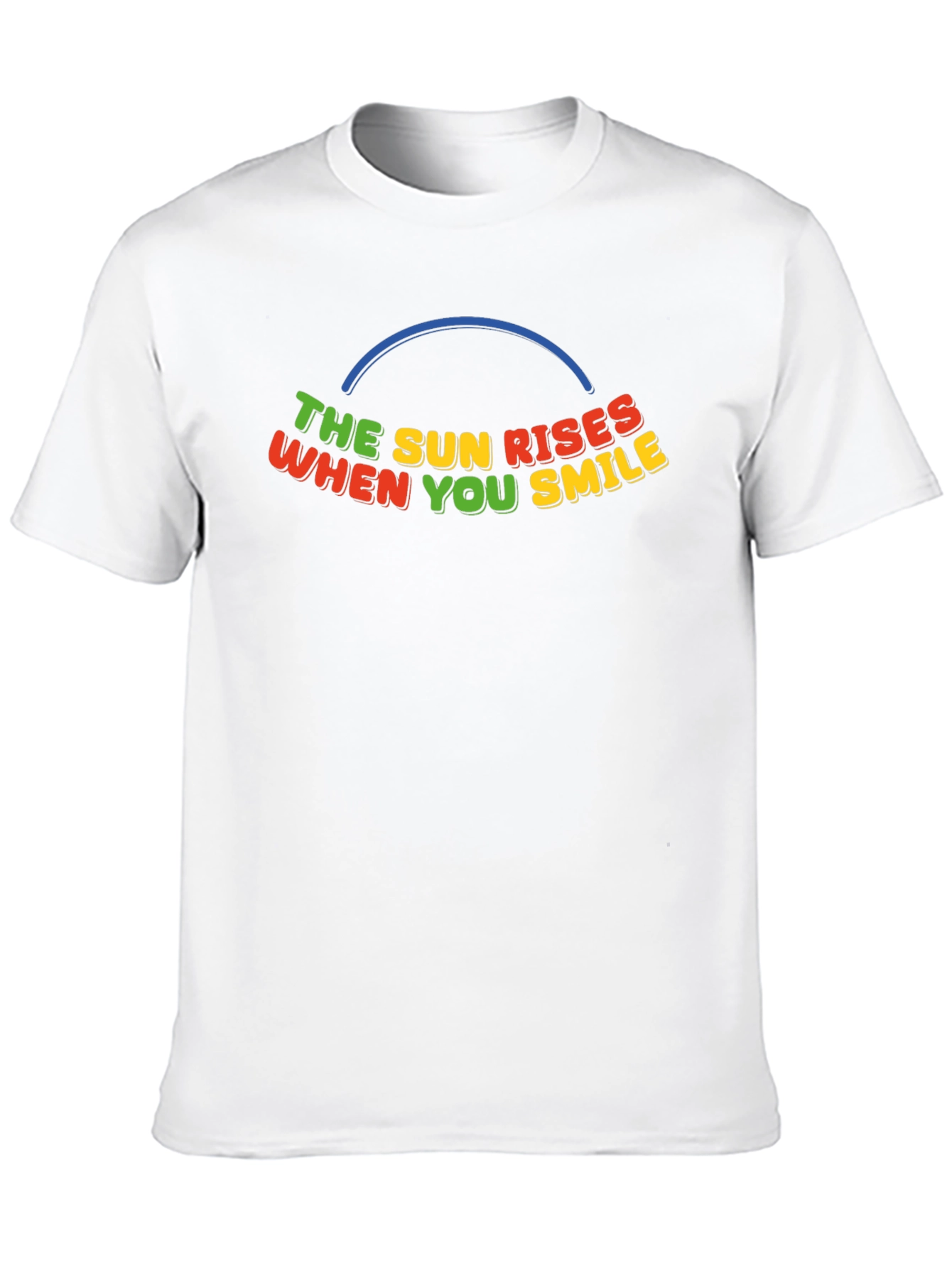 The Sun Rises When You Smile Black T-Shirt