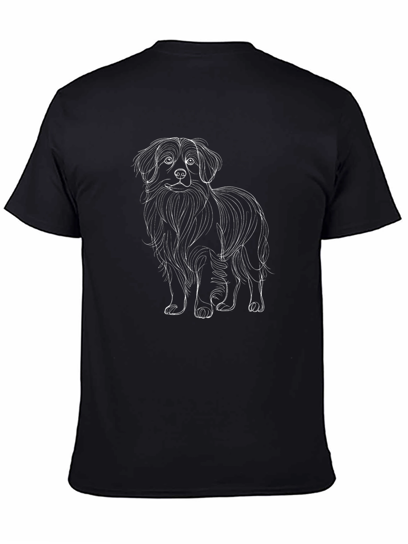 Dog Sketch Black T-Shirt
