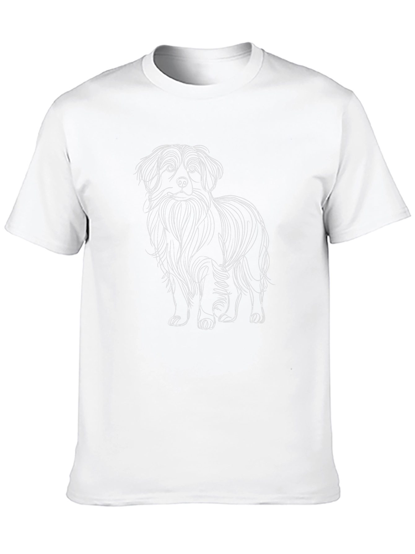 Dog Sketch Black T-Shirt