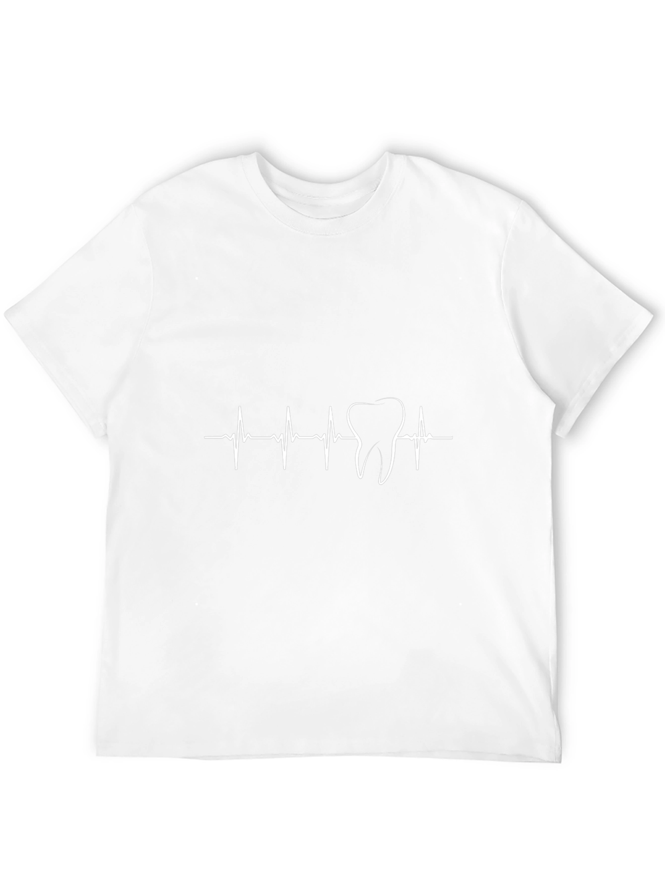 Dentist Heartbeat Graphic T-Shirt - Black Cotton