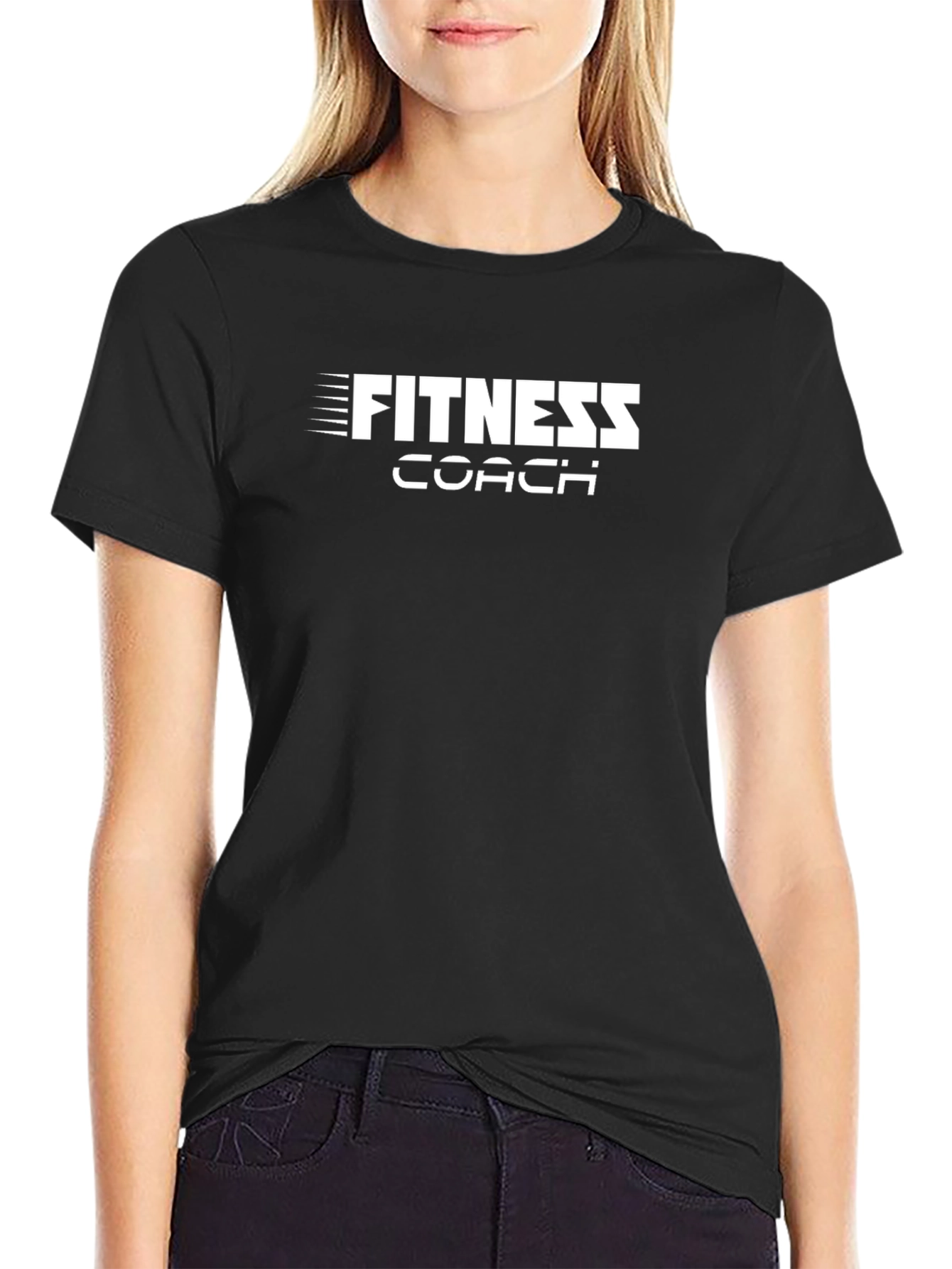 Fitness Coach Graphic Tee - Black Gym T-Shirt