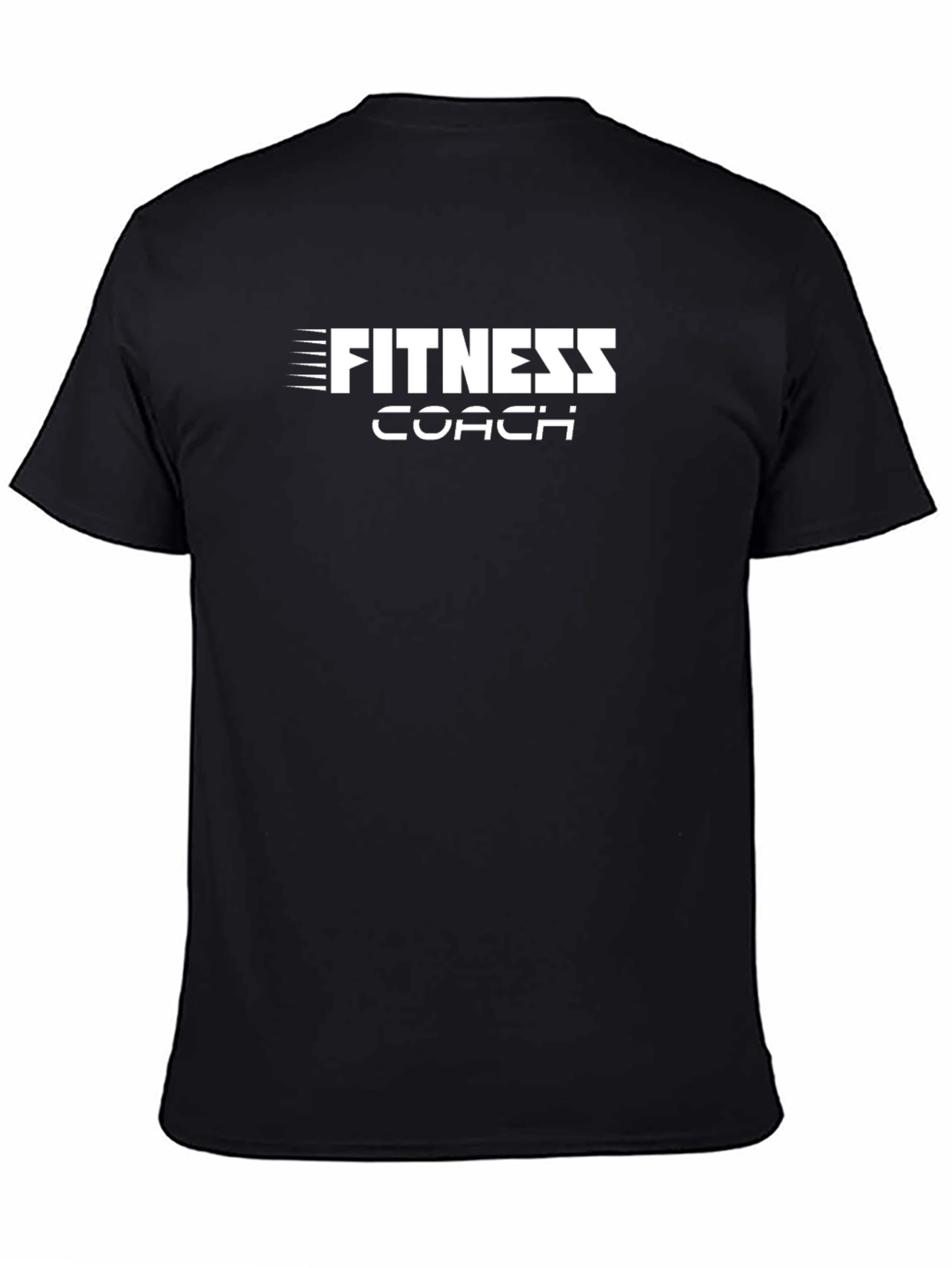 Fitness Coach Graphic Tee - Black Gym T-Shirt