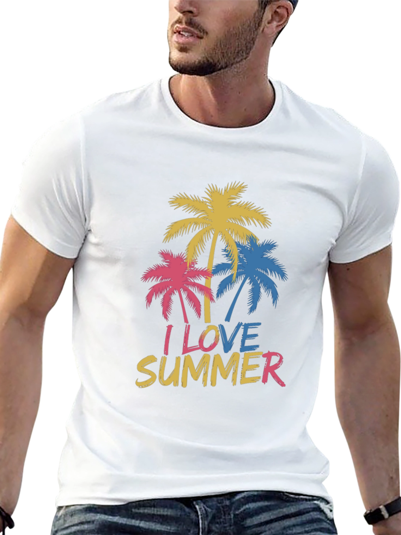 I Love Summer Palm Tree T-Shirt