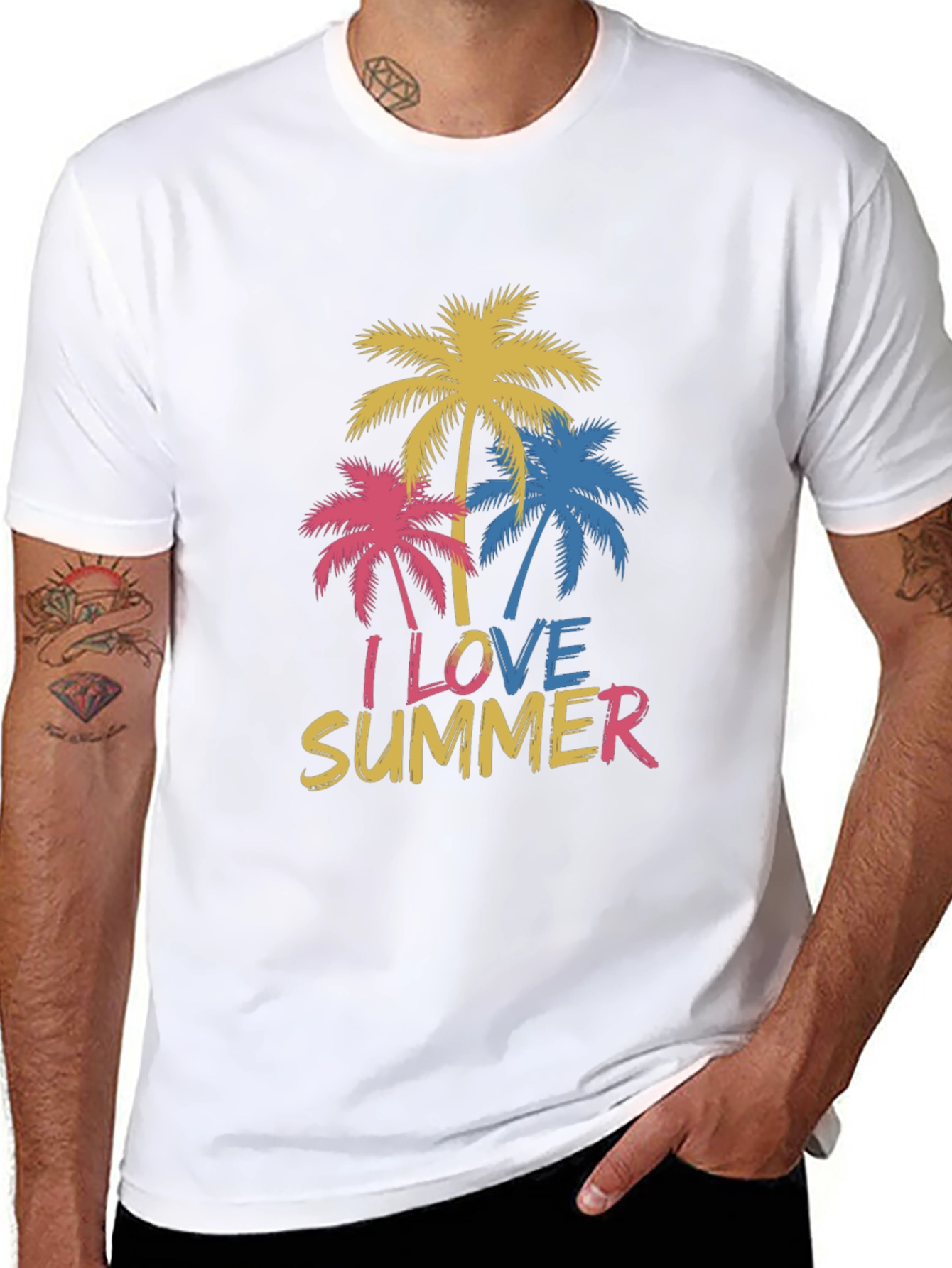 I Love Summer Palm Tree T-Shirt