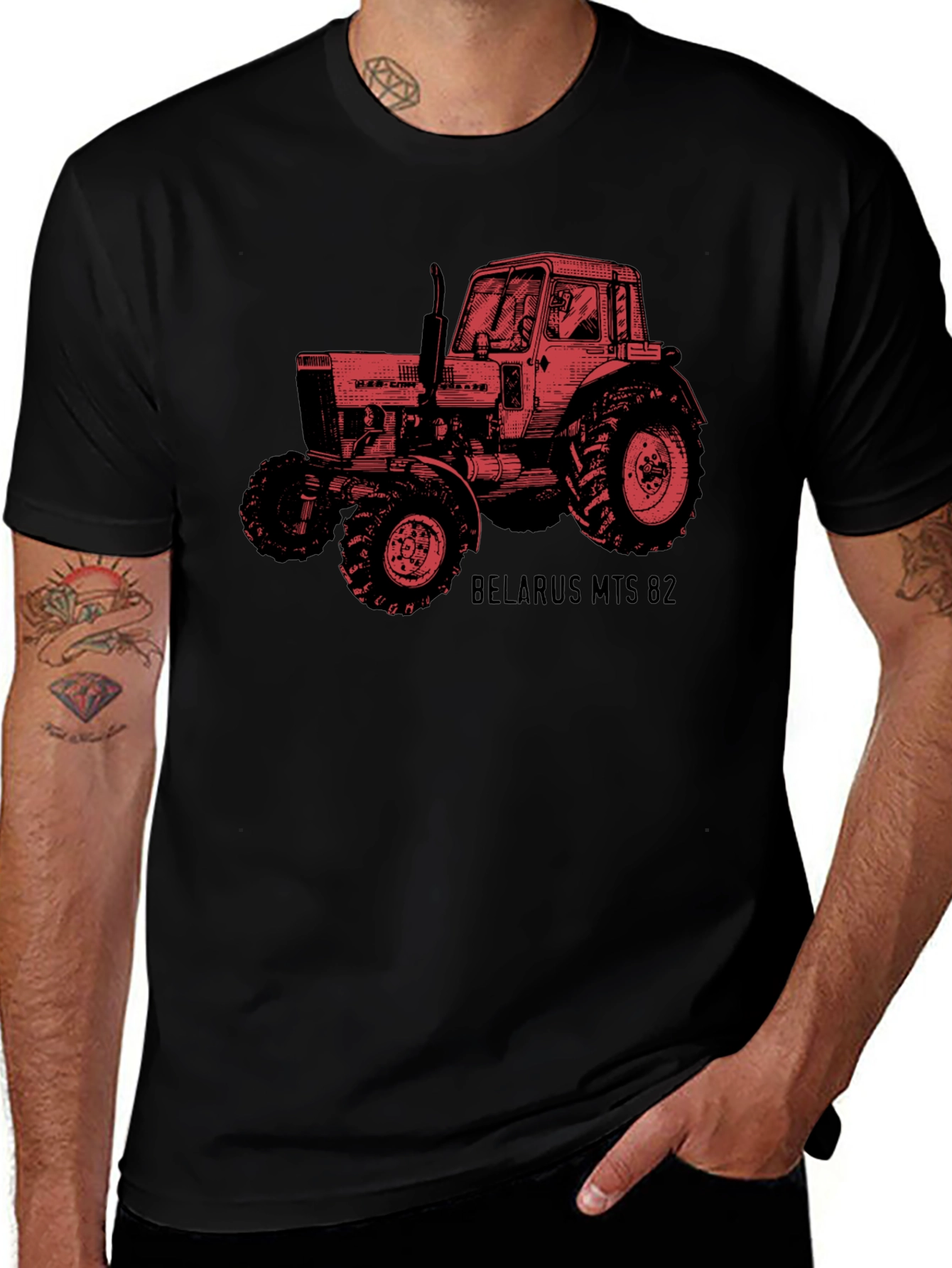Belarus MTS 82 Tractor Graphic T-Shirt