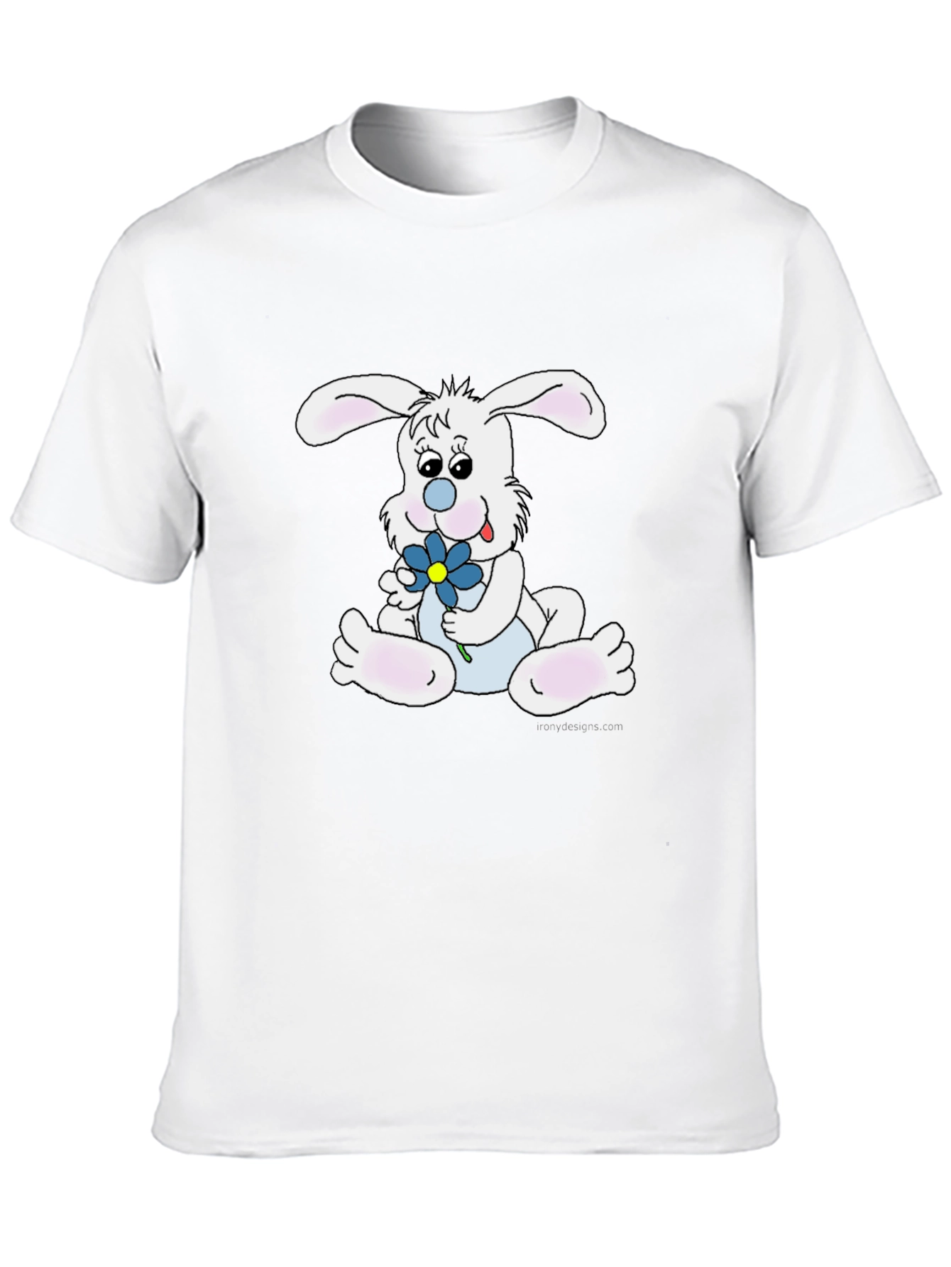 Cute Bunny Graphic Black Tee
