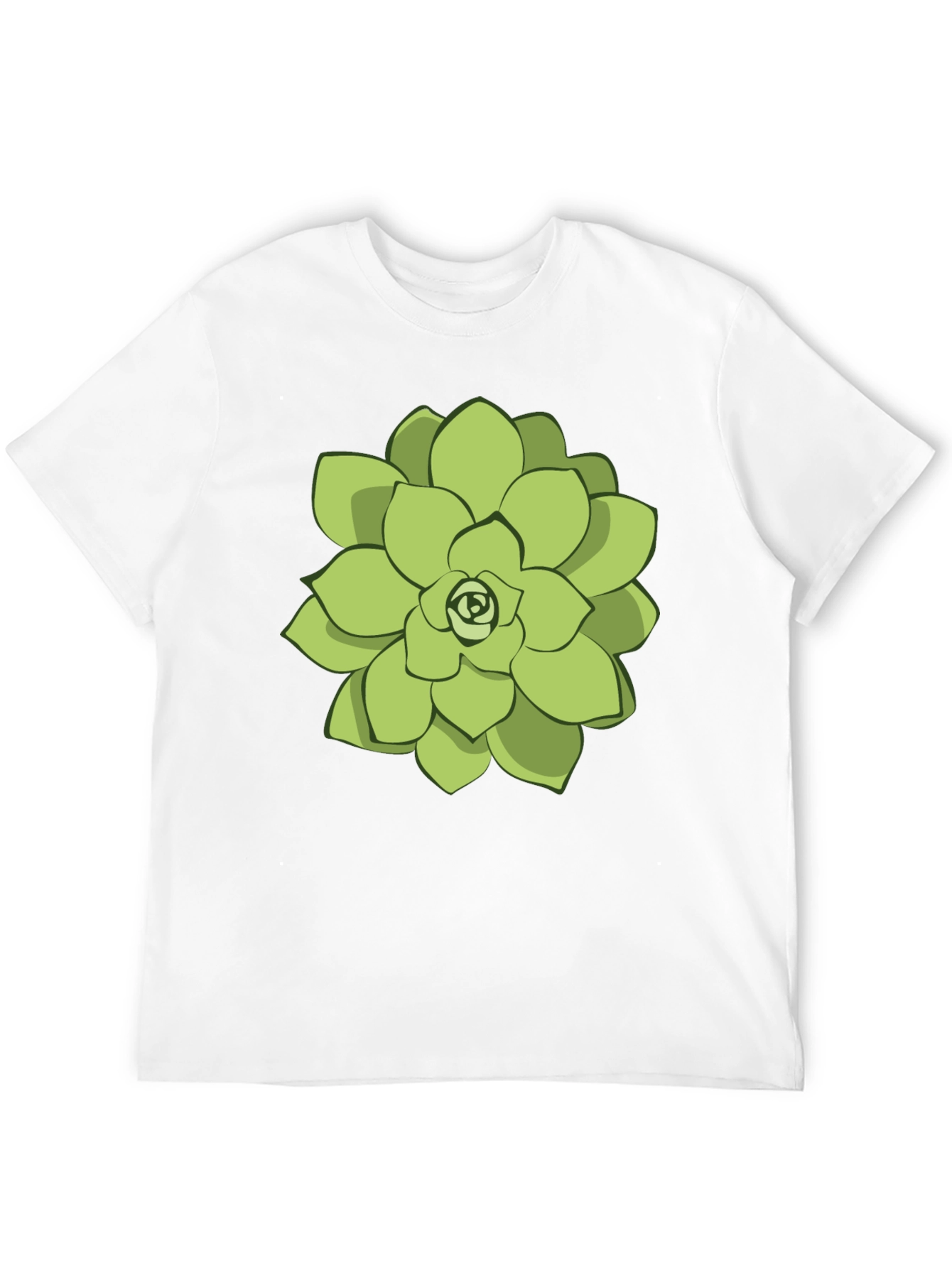 Succulent Graphic Tee - Black Cotton Casual Shirt