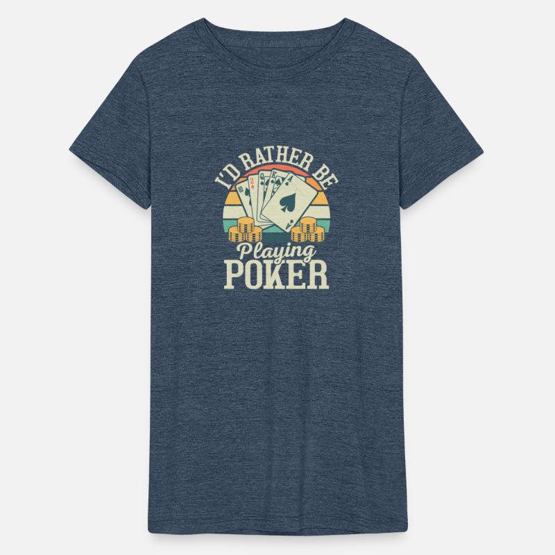 I'd Rather Be Playing Poker Card Player Gambling