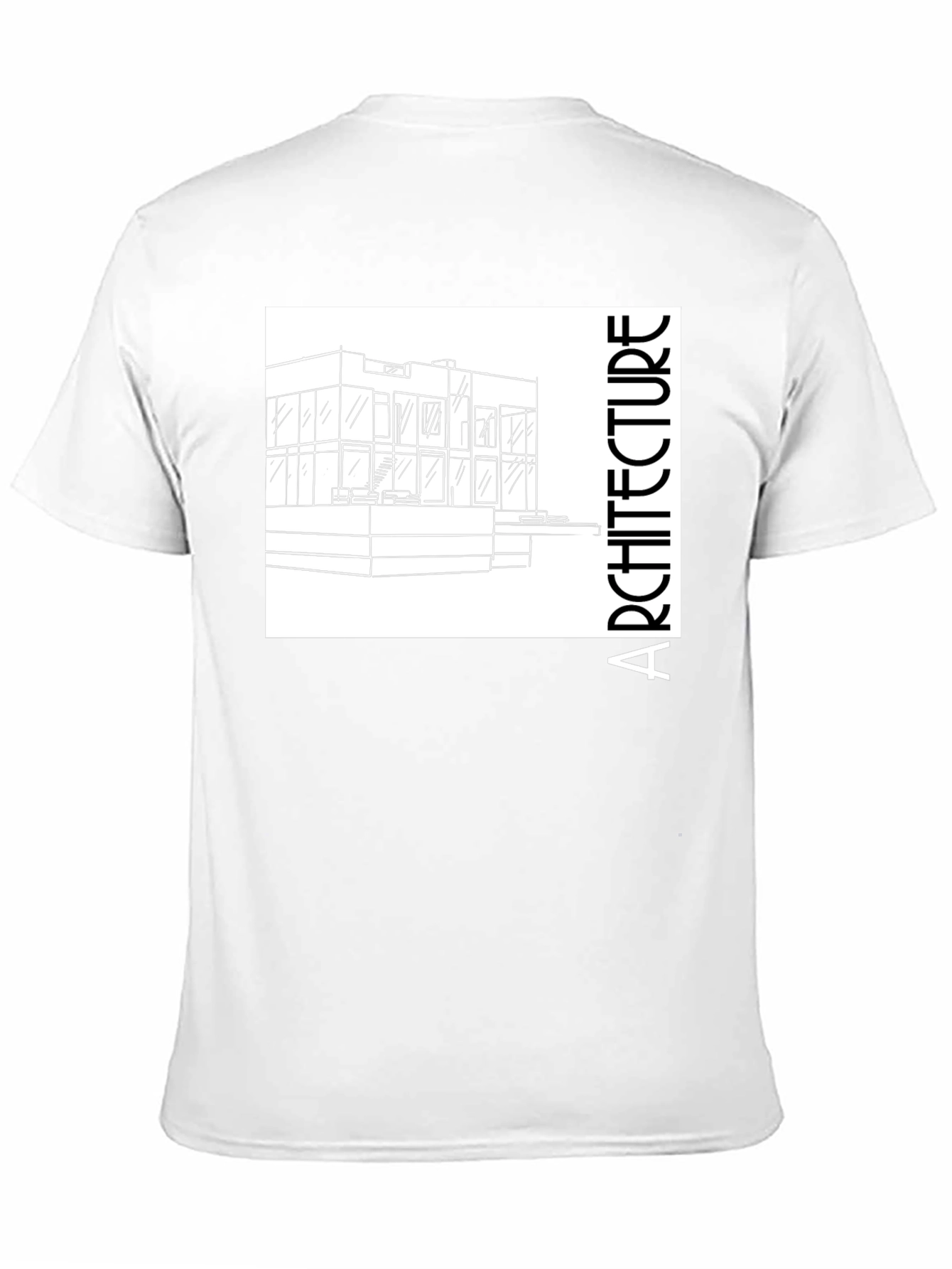 Architecture Tee - Modern Building Sketch Black T-Shirt