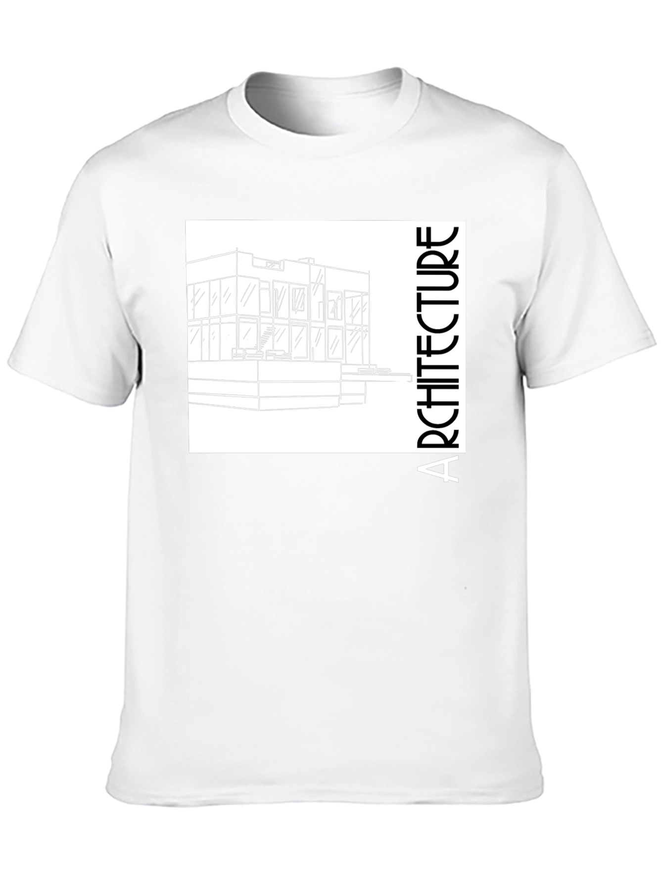 Architecture Tee - Modern Building Sketch Black T-Shirt