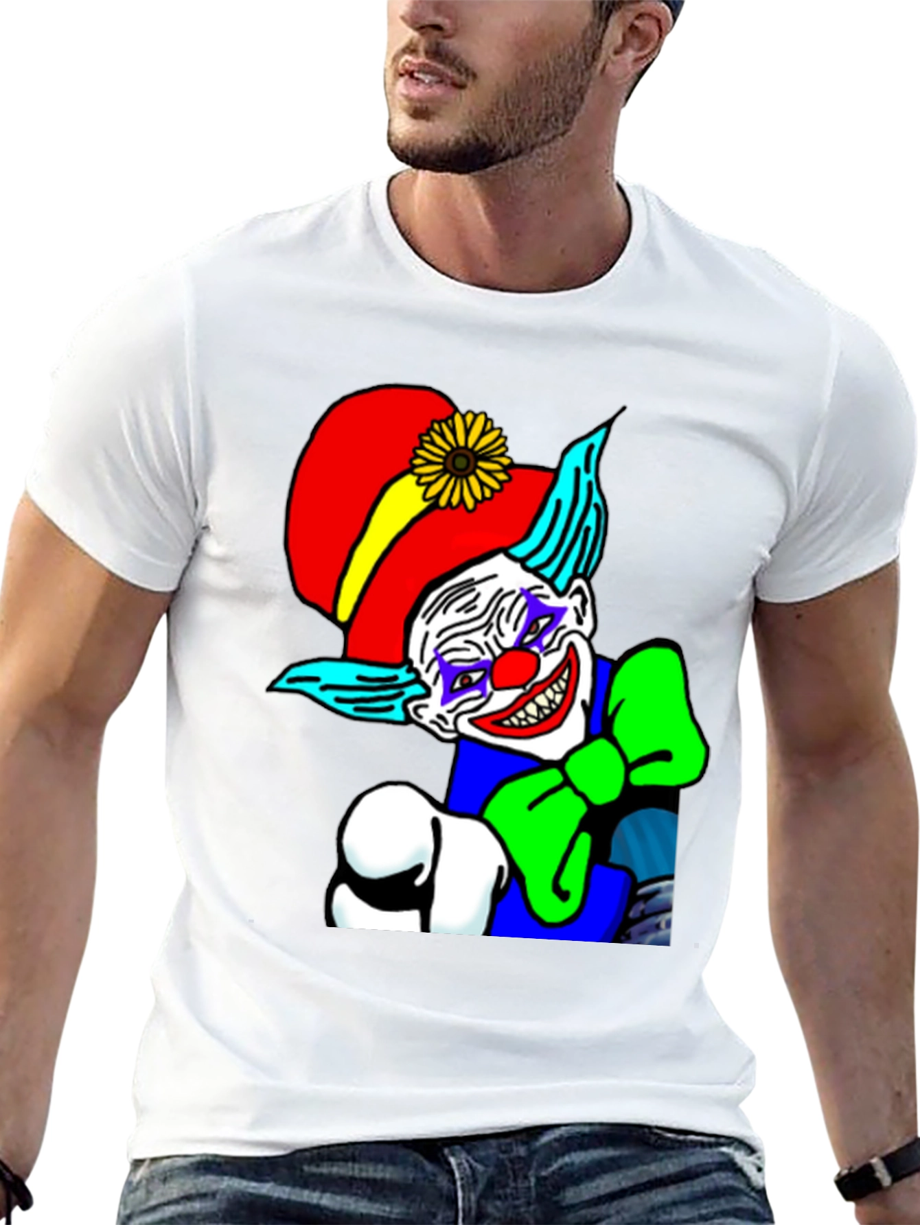Creepy Clown Graphic Tee - Dark Humor T-Shirt