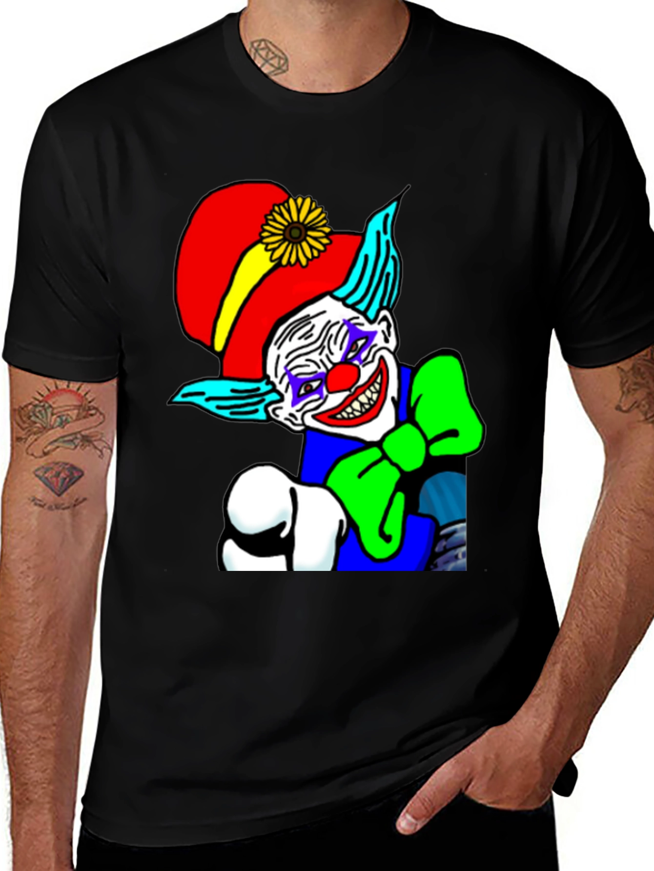 Creepy Clown Graphic Tee - Dark Humor T-Shirt
