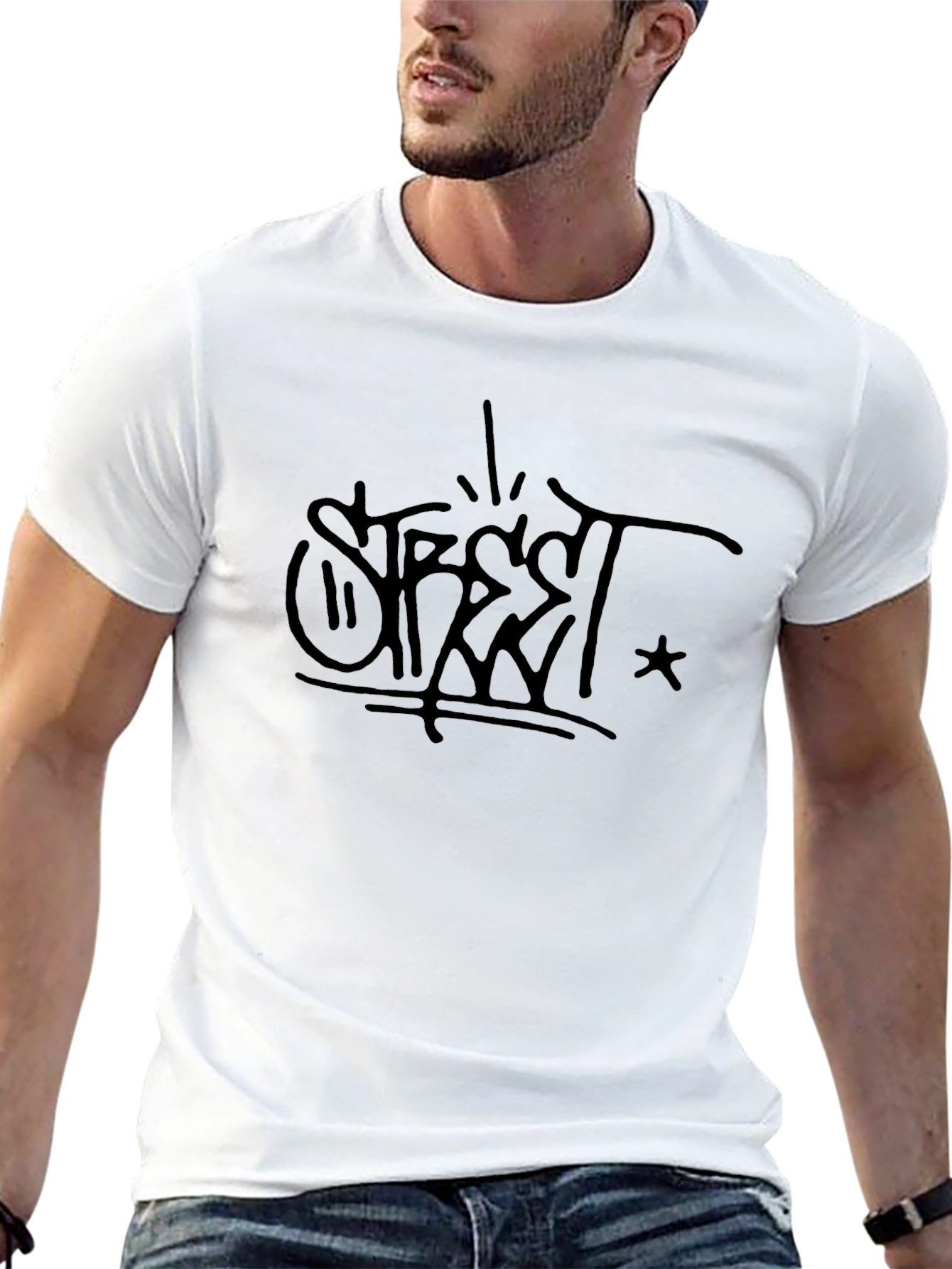 Street Style Black Graphic Tee