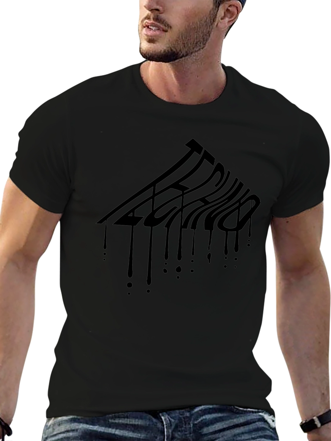Techno Drip Graphic Tee - Mens Black T-Shirt