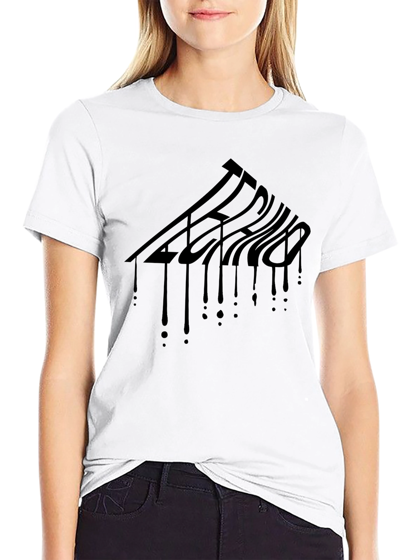 Techno Drip Graphic Tee - Mens Black T-Shirt