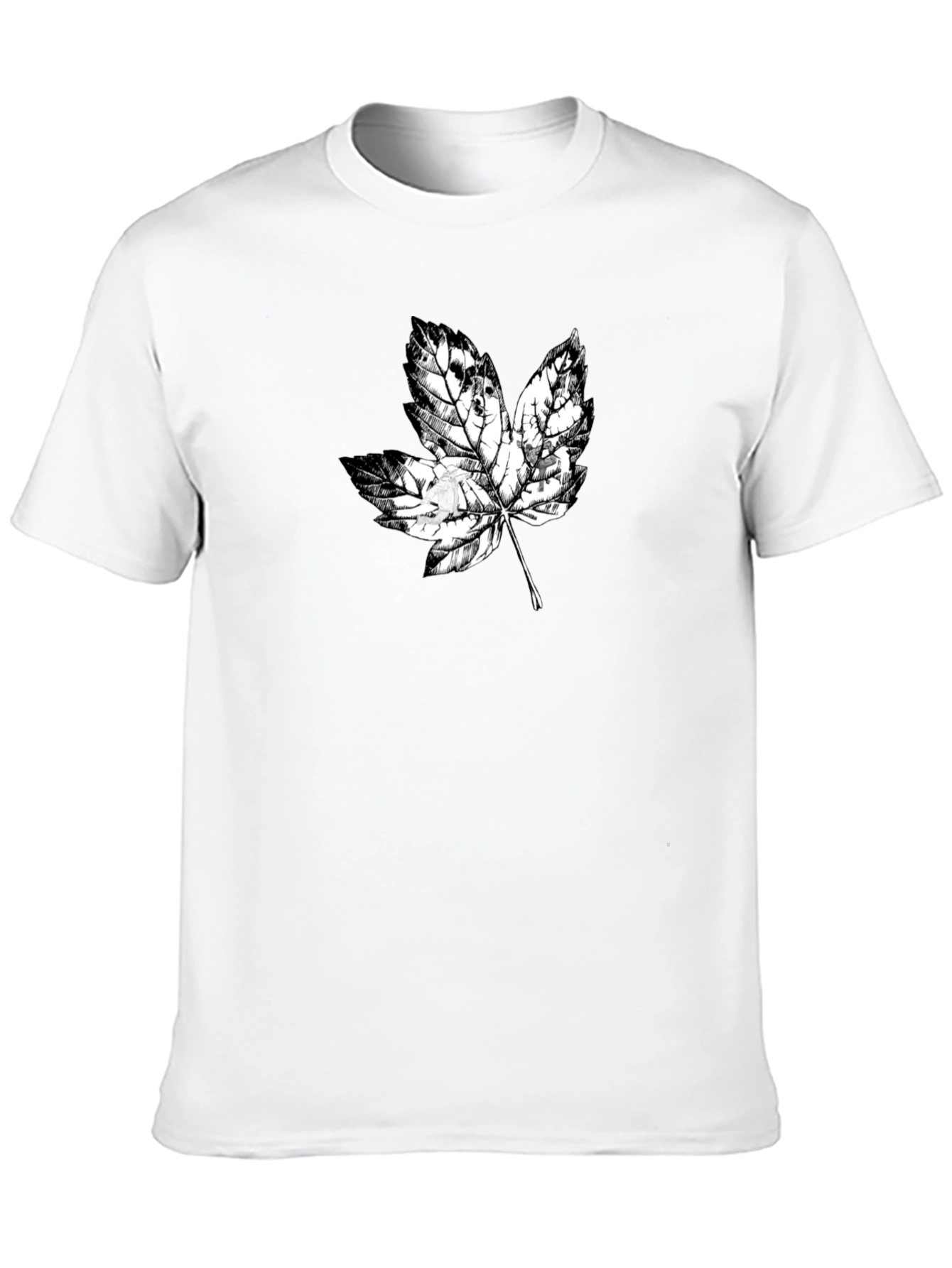 Maple Leaf Graphic Black T-Shirt