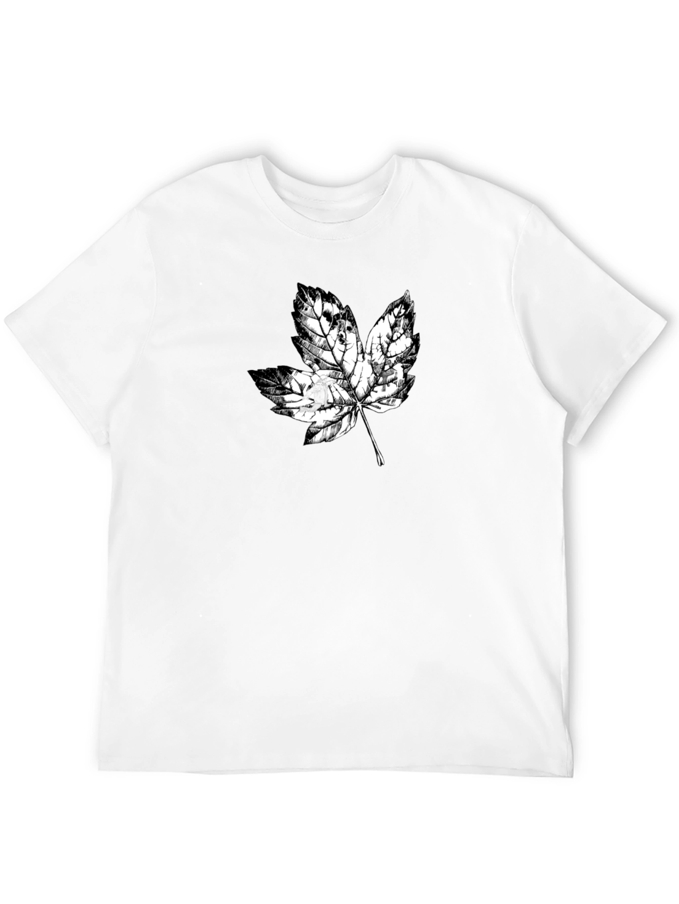 Maple Leaf Graphic Black T-Shirt
