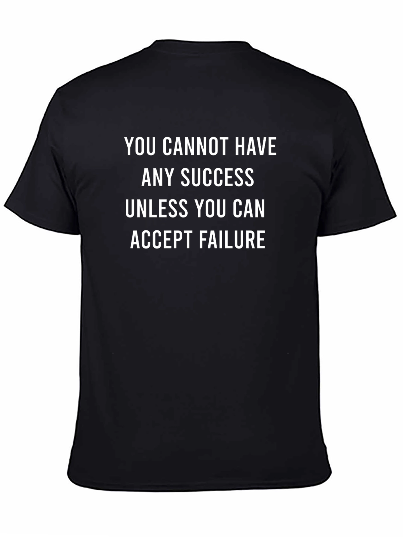 Motivational Tee: Accept Failure for Success - Black