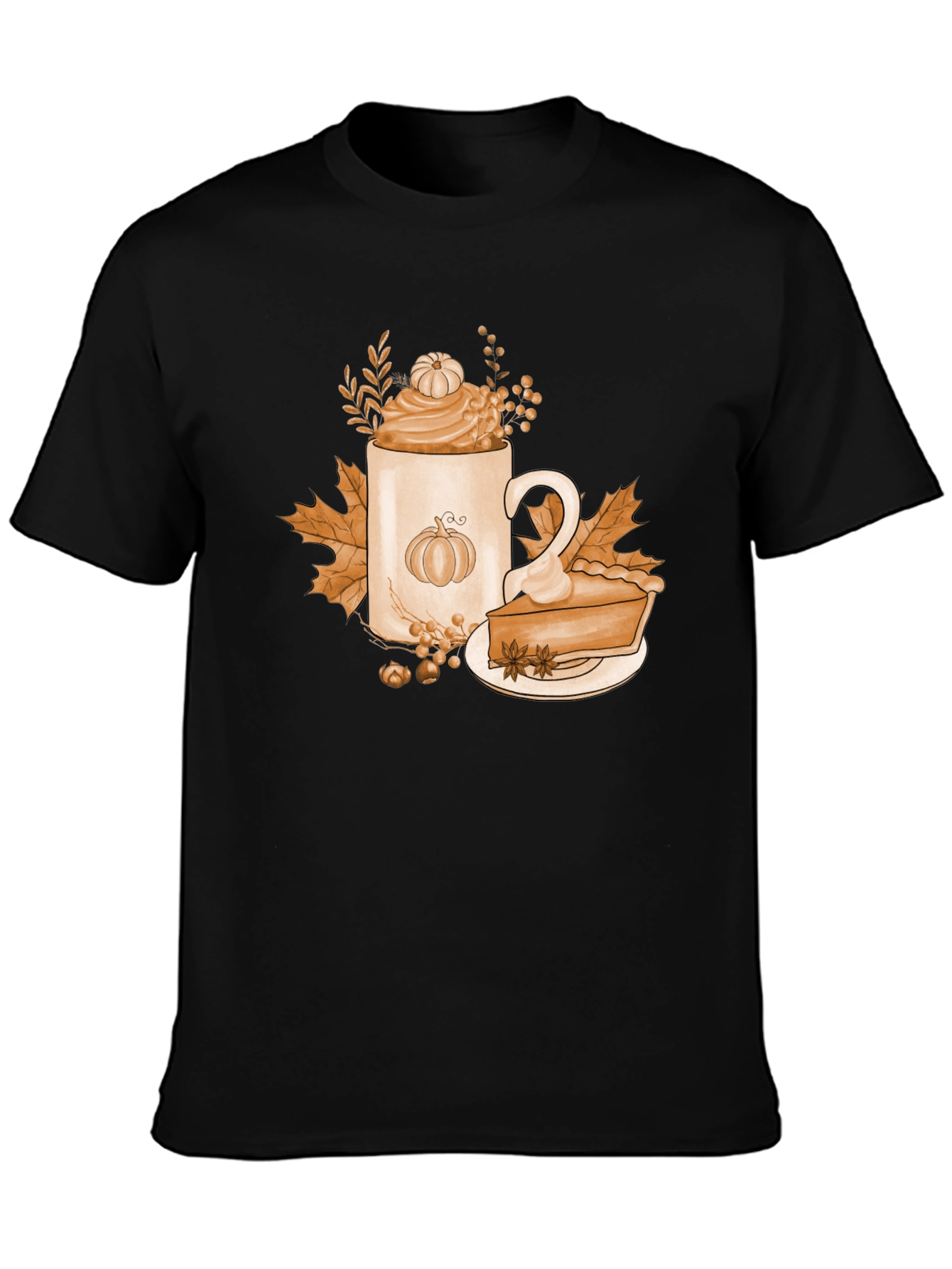 Pumpkin Spice T-Shirt Fall Coffee Latte Pie Tee