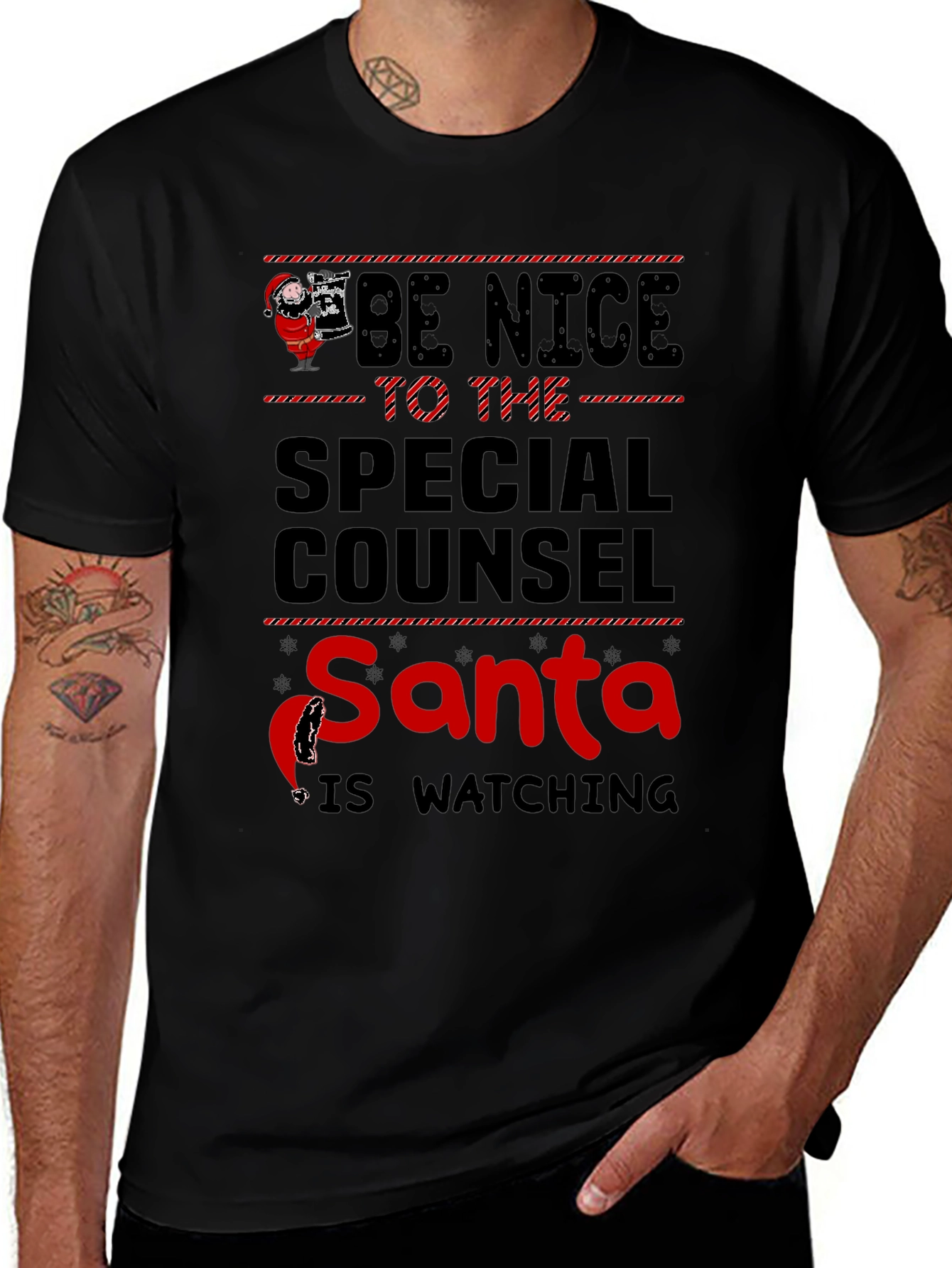 Be Nice to The Special Counsel Santa Watching T-Shirt