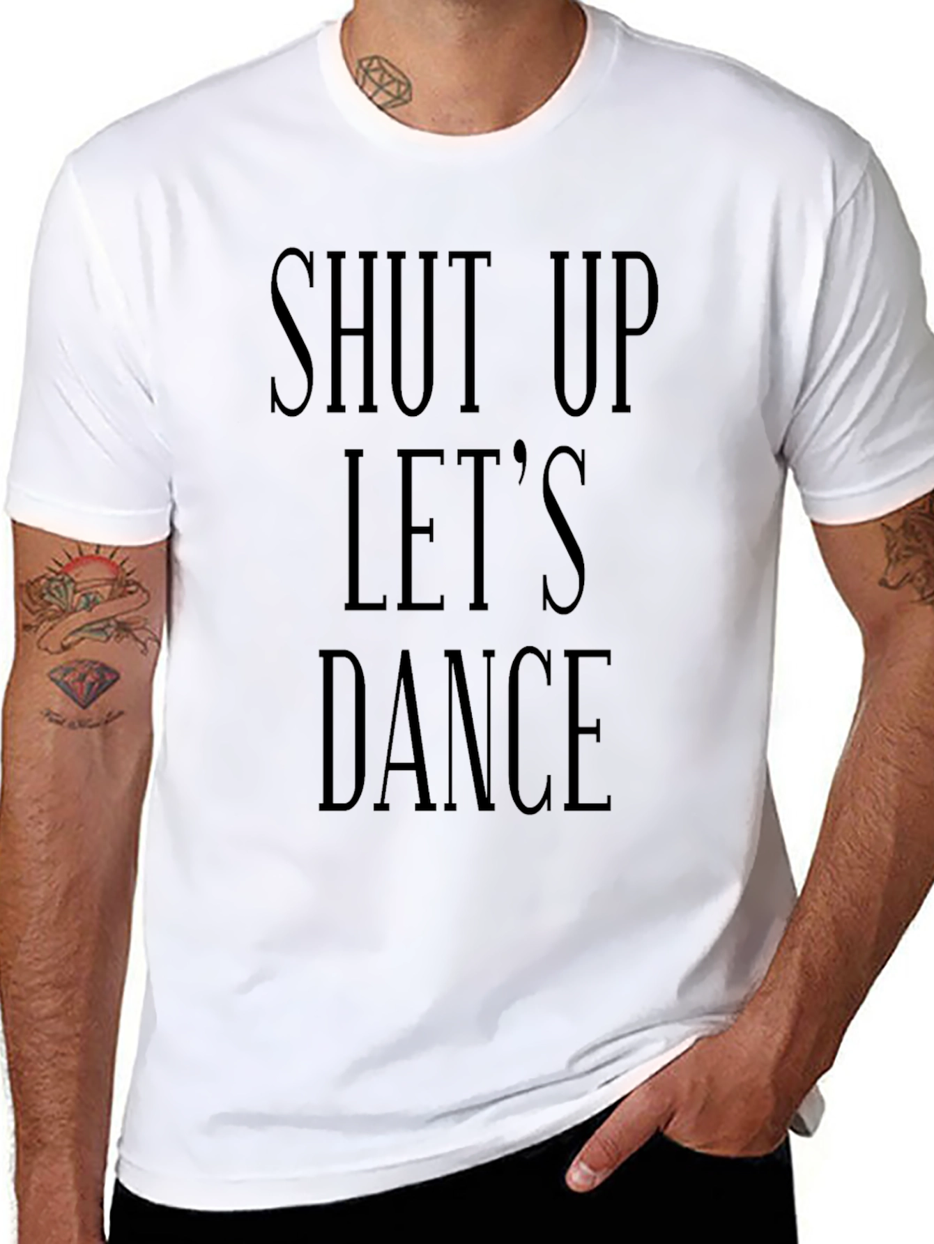 Shut Up Lets Dance Black Graphic Tee